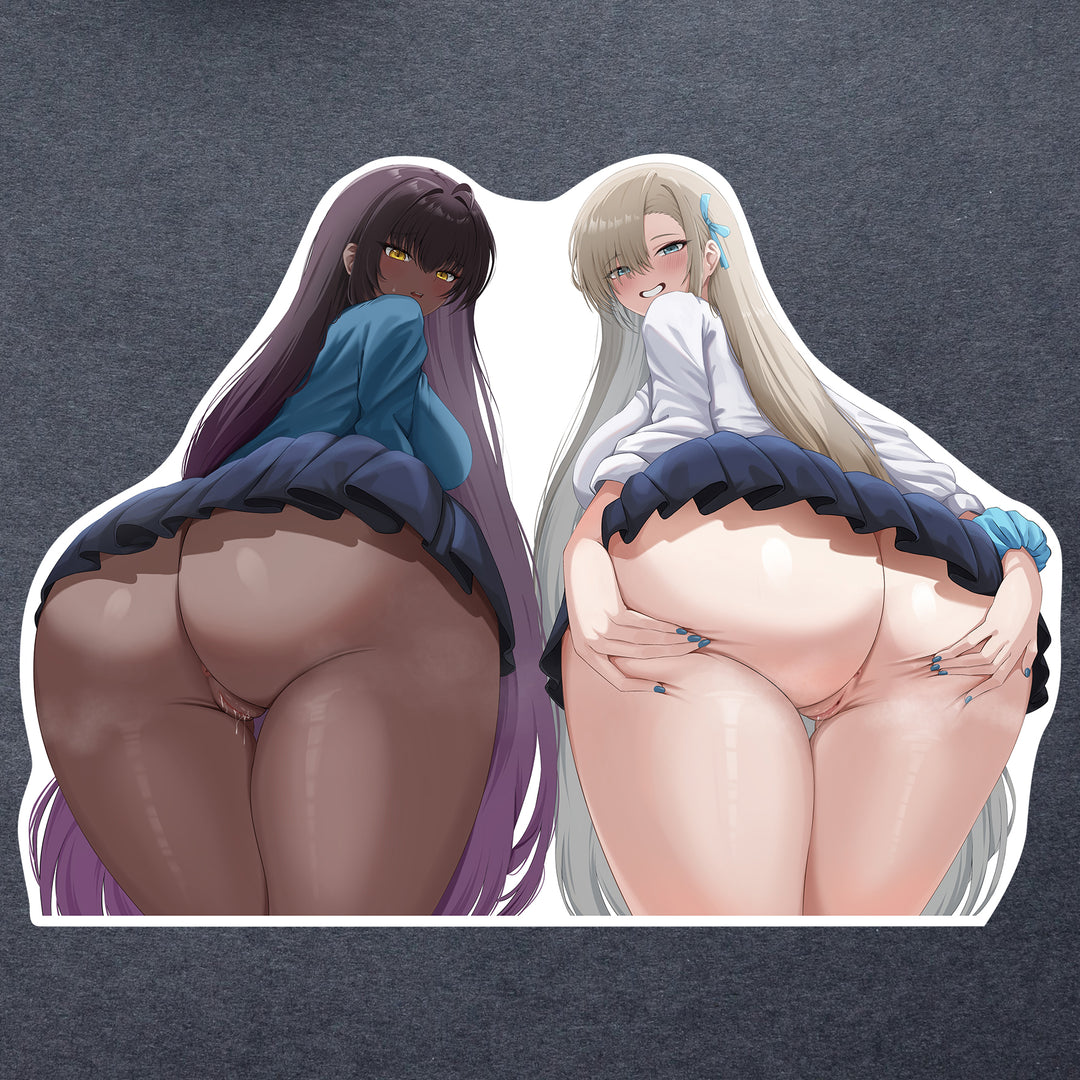 Karin & Asuna Butt Spread Blue Archive
