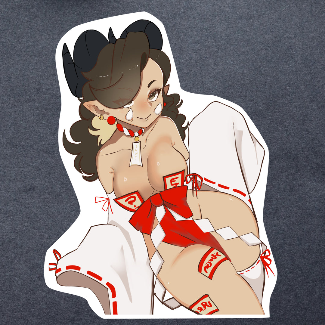 Ana in Sexy Shrine Maiden Outfit Sticker