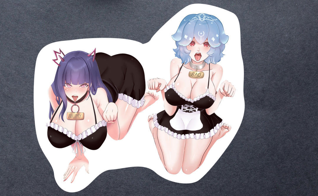 Vtuber lewd Bao and Numi Vinyl Stickers 1-12 Laptop Decal | UV Proof Water-resistant