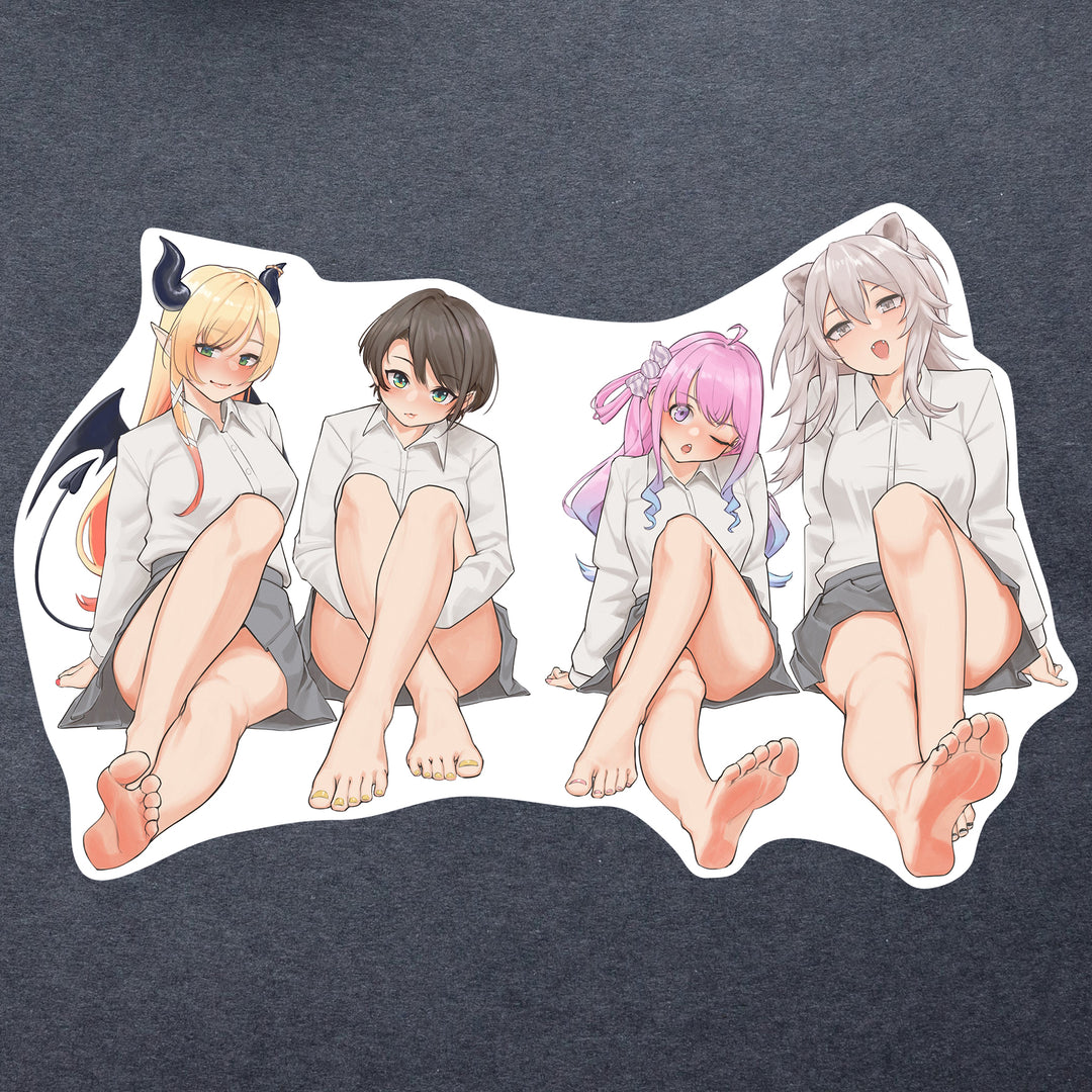 luna subaru botan choco squad feet