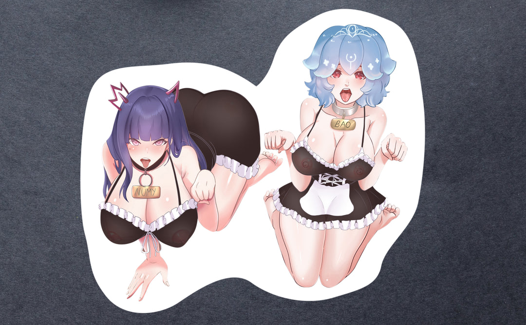 Vtuber lewd Bao and Numi Vinyl Stickers 1-12 Laptop Decal | UV Proof Water-resistant